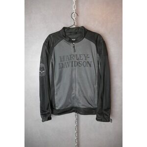 Harley Davidson Riding Gear Motorcycle Jacket‎ Skull Logo Mesh Black Large